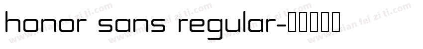honor sans regular字体转换